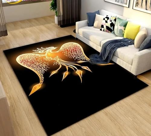 JIEDEDIAM 3D Phoenix Vogel Tier Teppich Wohnzimmer Dekoration Korridor Garderobe Kaffee Tisch Weiche Kissen Schlafzimmer Home Hotel Boden Matte JIEDEDIAM 3D Phoenix Vogel Tier Teppich Wohnzimmer Dekoration Korridor Garderobe Kaffee Tisch Weiche Kissen Schlafzimmer Home Hotel Boden Matte von JIEDEDIAM