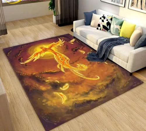 JIEDEDIAM 3D Phoenix Vogel Tier Teppich Wohnzimmer Dekoration Korridor Garderobe Kaffee Tisch Weiche Kissen Schlafzimmer Home Hotel Boden Matte JIEDEDIAM 3D Phoenix Vogel Tier Teppich Wohnzimmer Dekoration Korridor Garderobe Kaffee Tisch Weiche Kissen Schlafzimmer Home Hotel Boden Matte von JIEDEDIAM