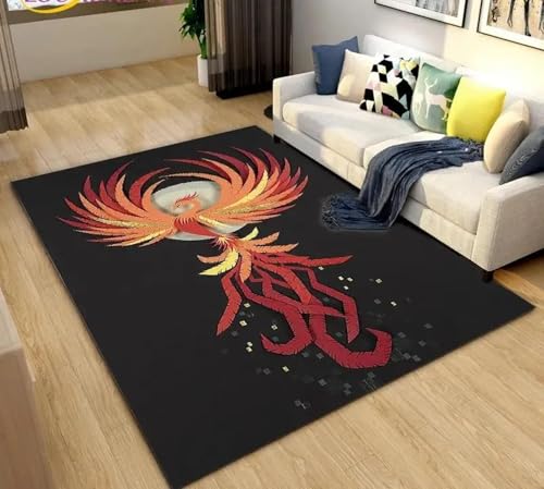 JIEDEDIAM 3D Phoenix Vogel Tier Teppich Wohnzimmer Dekoration Korridor Garderobe Kaffee Tisch Weiche Kissen Schlafzimmer Home Hotel Boden Matte JIEDEDIAM 3D Phoenix Vogel Tier Teppich Wohnzimmer Dekoration Korridor Garderobe Kaffee Tisch Weiche Kissen Schlafzimmer Home Hotel Boden Matte von JIEDEDIAM