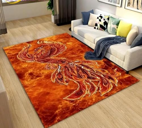 JIEDEDIAM 3D Phoenix Vogel Tier Teppich Wohnzimmer Dekoration Korridor Garderobe Kaffee Tisch Weiche Kissen Schlafzimmer Home Hotel Boden Matte JIEDEDIAM 3D Phoenix Vogel Tier Teppich Wohnzimmer Dekoration Korridor Garderobe Kaffee Tisch Weiche Kissen Schlafzimmer Home Hotel Boden Matte von JIEDEDIAM