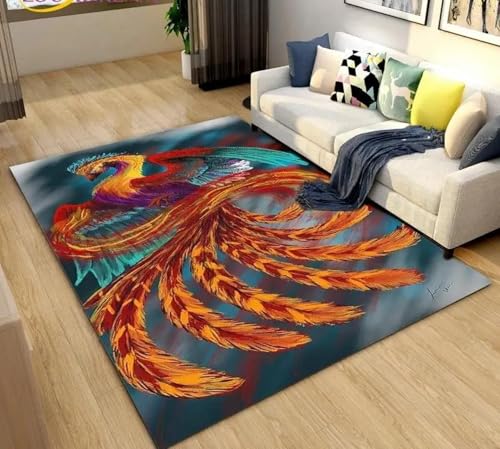 JIEDEDIAM 3D Phoenix Vogel Tier Teppich Wohnzimmer Dekoration Korridor Garderobe Kaffee Tisch Weiche Kissen Schlafzimmer Home Hotel Boden Matte JIEDEDIAM 3D Phoenix Vogel Tier Teppich Wohnzimmer Dekoration Korridor Garderobe Kaffee Tisch Weiche Kissen Schlafzimmer Home Hotel Boden Matte von JIEDEDIAM