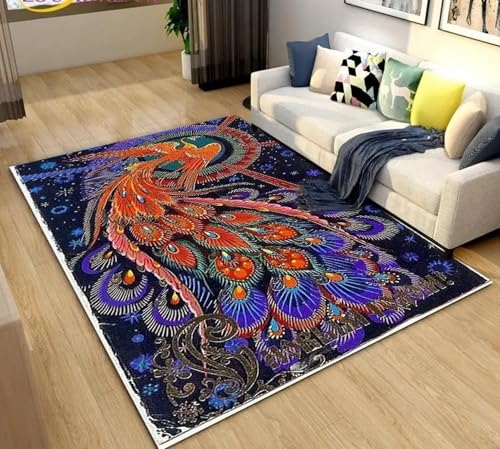 JIEDEDIAM 3D Phoenix Vogel Tier Teppich Wohnzimmer Dekoration Korridor Garderobe Kaffee Tisch Weiche Kissen Schlafzimmer Home Hotel Boden Matte JIEDEDIAM 3D Phoenix Vogel Tier Teppich Wohnzimmer Dekoration Korridor Garderobe Kaffee Tisch Weiche Kissen Schlafzimmer Home Hotel Boden Matte von JIEDEDIAM