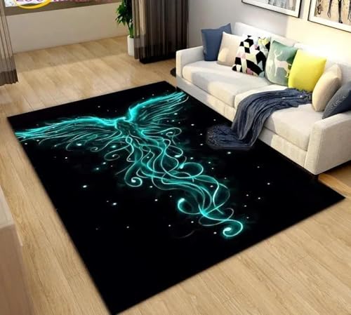 JIEDEDIAM 3D Phoenix Vogel Tier Teppich Wohnzimmer Dekoration Korridor Garderobe Kaffee Tisch Weiche Kissen Schlafzimmer Home Hotel Boden Matte JIEDEDIAM 3D Phoenix Vogel Tier Teppich Wohnzimmer Dekoration Korridor Garderobe Kaffee Tisch Weiche Kissen Schlafzimmer Home Hotel Boden Matte von JIEDEDIAM
