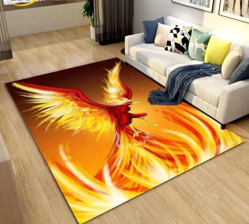 JIEDEDIAM 3D Phoenix Vogel Tier Teppich Wohnzimmer Dekoration Korridor Garderobe Kaffee Tisch Weiche Kissen Schlafzimmer Home Hotel Boden Matte JIEDEDIAM 3D Phoenix Vogel Tier Teppich Wohnzimmer Dekoration Korridor Garderobe Kaffee Tisch Weiche Kissen Schlafzimmer Home Hotel Boden Matte von JIEDEDIAM