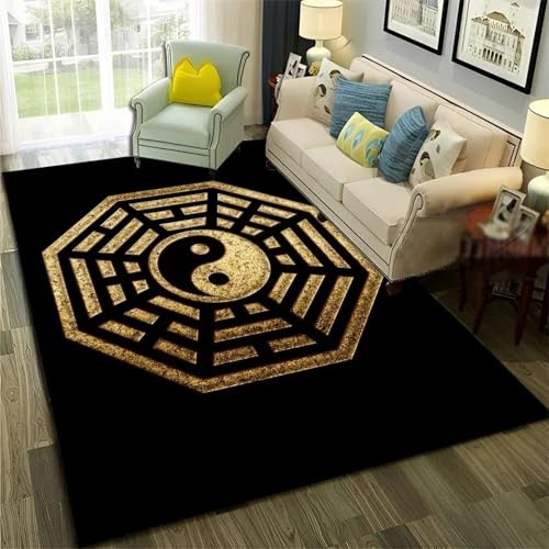 JIEDEDIAM 3D-Teppich „Tai Chi Bagua Yin Yang“, Wohnzimmer, Schlafzimmer, Sofa, Fußmatte, Dekoration, Kinderbereich, Teppich, rutschfeste Bodenmatte JIEDEDIAM 3D-Teppich „Tai Chi Bagua Yin Yang“, Wohnzimmer, Schlafzimmer, Sofa, Fußmatte, Dekoration, Kinderbereich, Teppich, rutschfeste Bodenmatte von JIEDEDIAM