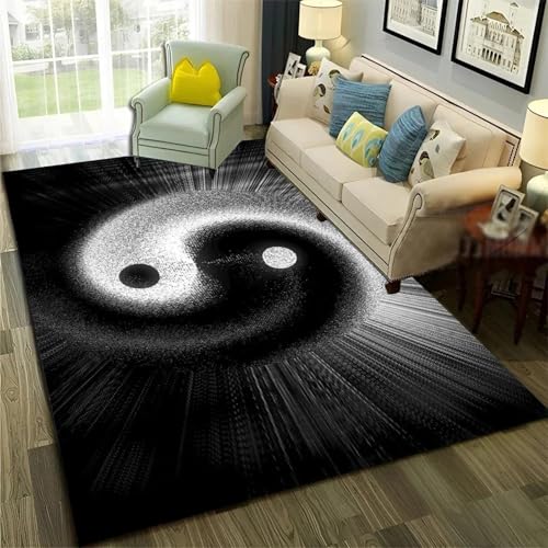 JIEDEDIAM 3D-Teppich „Tai Chi Bagua Yin Yang“, Wohnzimmer, Schlafzimmer, Sofa, Fußmatte, Dekoration, Kinderbereich, Teppich, rutschfeste Bodenmatte JIEDEDIAM 3D-Teppich „Tai Chi Bagua Yin Yang“, Wohnzimmer, Schlafzimmer, Sofa, Fußmatte, Dekoration, Kinderbereich, Teppich, rutschfeste Bodenmatte von JIEDEDIAM
