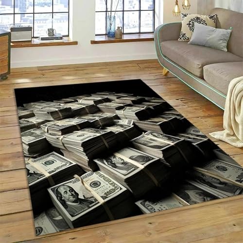 JIEDEDIAM 3D-Teppich mit reichen Yuan-Euro-Pfund-Dollar-Geld, Schlafzimmer, Wohnzimmer, Sofa, große Bodenmatte, Badezimmer, Eingang, rutschfeste Matte JIEDEDIAM 3D-Teppich mit reichen Yuan-Euro-Pfund-Dollar-Geld, Schlafzimmer, Wohnzimmer, Sofa, große Bodenmatte, Badezimmer, Eingang, rutschfeste Matte von JIEDEDIAM