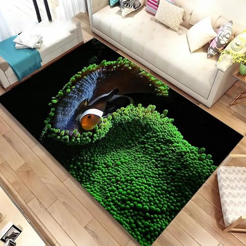JIEDEDIAM 3D Unterwasserwelt Fischkoralle Wohnzimmer Dekoration Schlafzimmer Sofa Couchtisch Bodenmatte Kinderzimmer Spiel Krabbelmatte Waschbar JIEDEDIAM 3D Unterwasserwelt Fischkoralle Wohnzimmer Dekoration Schlafzimmer Sofa Couchtisch Bodenmatte Kinderzimmer Spiel Krabbelmatte Waschbar von JIEDEDIAM