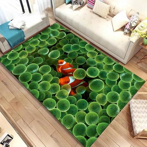 JIEDEDIAM 3D Unterwasserwelt Fischkoralle Wohnzimmer Dekoration Schlafzimmer Sofa Couchtisch Bodenmatte Kinderzimmer Spiel Krabbelmatte Waschbar JIEDEDIAM 3D Unterwasserwelt Fischkoralle Wohnzimmer Dekoration Schlafzimmer Sofa Couchtisch Bodenmatte Kinderzimmer Spiel Krabbelmatte Waschbar von JIEDEDIAM