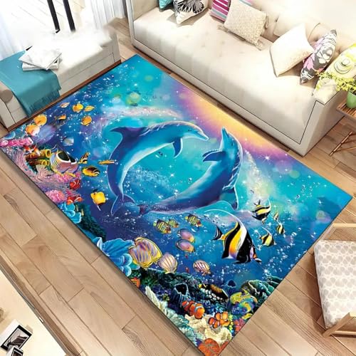 JIEDEDIAM 3D Unterwasserwelt Fischkoralle Wohnzimmer Dekoration Schlafzimmer Sofa Couchtisch Bodenmatte Kinderzimmer Spiel Krabbelmatte Waschbar JIEDEDIAM 3D Unterwasserwelt Fischkoralle Wohnzimmer Dekoration Schlafzimmer Sofa Couchtisch Bodenmatte Kinderzimmer Spiel Krabbelmatte Waschbar von JIEDEDIAM