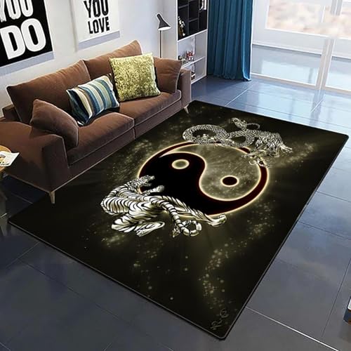 JIEDEDIAM Chinesischer Drache Tai Chi Bagua Yin Yang Teppich Wohnzimmer Heimdekoration Sofa Tisch großflächige Bodenmatte Schlafzimmer Nachttisch rutschfeste Matte JIEDEDIAM Chinesischer Drache Tai Chi Bagua Yin Yang Teppich Wohnzimmer Heimdekoration Sofa Tisch großflächige Bodenmatte Schlafzimmer Nachttisch rutschfeste Matte von JIEDEDIAM