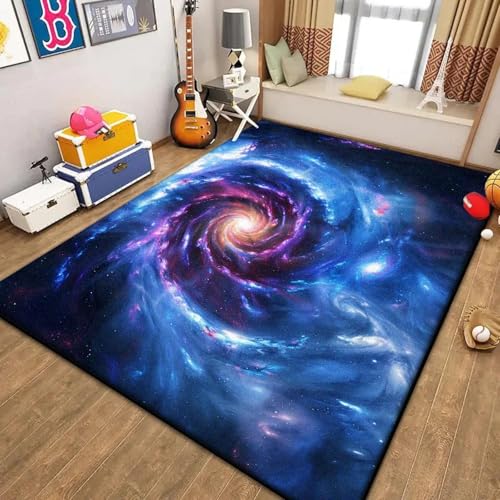 JIEDEDIAM Cooler Universum-Galaxie-Weltraumwirbel-Schwarzloch-Teppich für Wohnzimmer, Flauschige Sternenhimmel-Bodenmatte, großflächige, rutschfeste Sofa-Tischmatte JIEDEDIAM Cooler Universum-Galaxie-Weltraumwirbel-Schwarzloch-Teppich für Wohnzimmer, Flauschige Sternenhimmel-Bodenmatte, großflächige, rutschfeste Sofa-Tischmatte von JIEDEDIAM