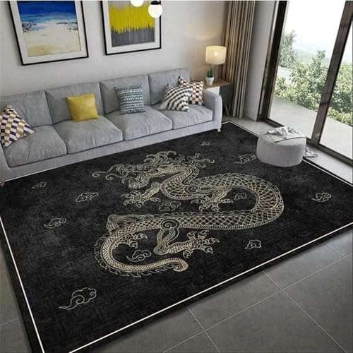 JIEDEDIAM Drachenmuster Yin Yang Drache Tiger Teppich, Wohnzimmer Schlafzimmer Sofa Couchtisch Großflächiger Teppich Waschbares Badezimmer rutschfeste Matte JIEDEDIAM Drachenmuster Yin Yang Drache Tiger Teppich, Wohnzimmer Schlafzimmer Sofa Couchtisch Großflächiger Teppich Waschbares Badezimmer rutschfeste Matte von JIEDEDIAM