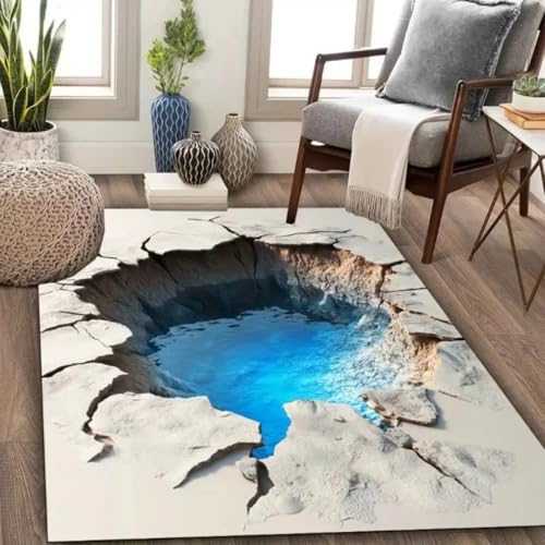 JIEDEDIAM Kreative Traumleiter Wüstenriss Wasser Design 3D Teppich Schlafzimmer Strand Stil rutschfeste Fußmatte Wohnzimmer Dekoration JIEDEDIAM Kreative Traumleiter Wüstenriss Wasser Design 3D Teppich Schlafzimmer Strand Stil rutschfeste Fußmatte Wohnzimmer Dekoration von JIEDEDIAM