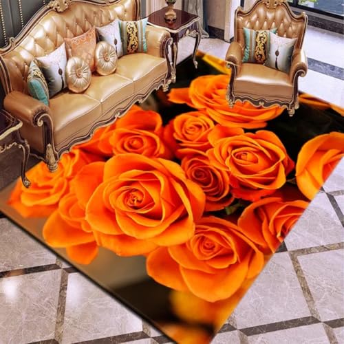 JIEDEDIAM Romantischer Rosenblumen-Wohnzimmerteppich, leicht, luxuriös, für Hochzeiten, Antifouling, Schlafzimmer, Badezimmer, Küche, Eingangstürmatte, Heimdekoration JIEDEDIAM Romantischer Rosenblumen-Wohnzimmerteppich, leicht, luxuriös, für Hochzeiten, Antifouling, Schlafzimmer, Badezimmer, Küche, Eingangstürmatte, Heimdekoration von JIEDEDIAM