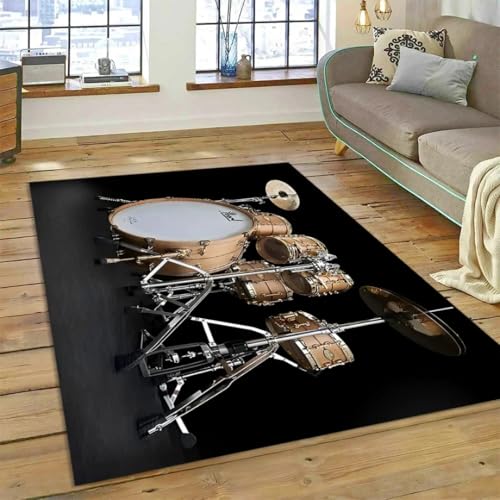 JIEDEDIAM Schlagzeug-Instrument-Rockinstrument-Teppich, geeignet für Wohnzimmer, Schlafzimmer, rutschfeste Kinderspiel-Bodenmatte, waschbarer Badezimmer-Küchenteppich JIEDEDIAM Schlagzeug-Instrument-Rockinstrument-Teppich, geeignet für Wohnzimmer, Schlafzimmer, rutschfeste Kinderspiel-Bodenmatte, waschbarer Badezimmer-Küchenteppich von JIEDEDIAM
