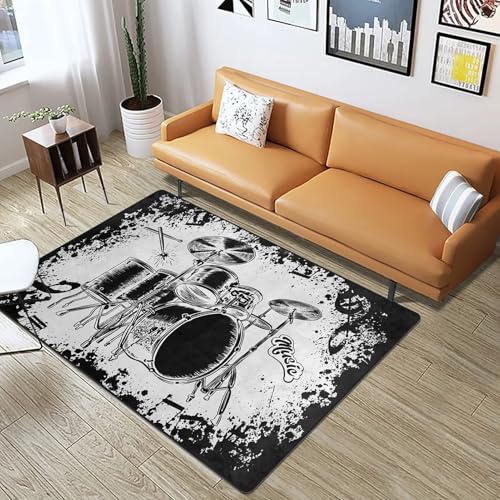 JIEDEDIAM Schlagzeug-Instrument-Rockinstrument-Teppich, geeignet für Wohnzimmer, Schlafzimmer, rutschfeste Kinderspiel-Bodenmatte, waschbarer Badezimmer-Küchenteppich JIEDEDIAM Schlagzeug-Instrument-Rockinstrument-Teppich, geeignet für Wohnzimmer, Schlafzimmer, rutschfeste Kinderspiel-Bodenmatte, waschbarer Badezimmer-Küchenteppich von JIEDEDIAM