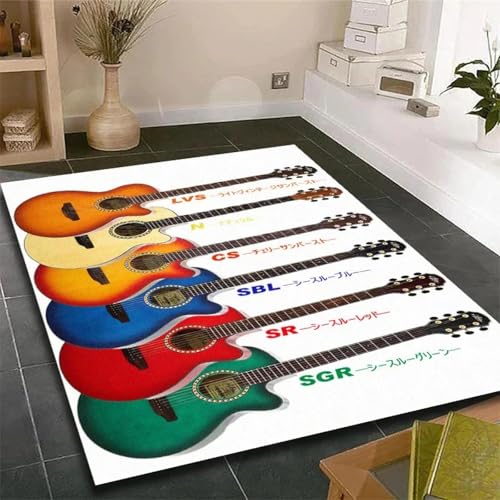 JIEDEDIAM Vintage Klassische Gitarre Teppich Eingang rutschfeste Fußmatte für Wohnzimmer Schlafzimmer Sofa Dekoration Kinder Spielbereich Bodenmatte JIEDEDIAM Vintage Klassische Gitarre Teppich Eingang rutschfeste Fußmatte für Wohnzimmer Schlafzimmer Sofa Dekoration Kinder Spielbereich Bodenmatte von JIEDEDIAM