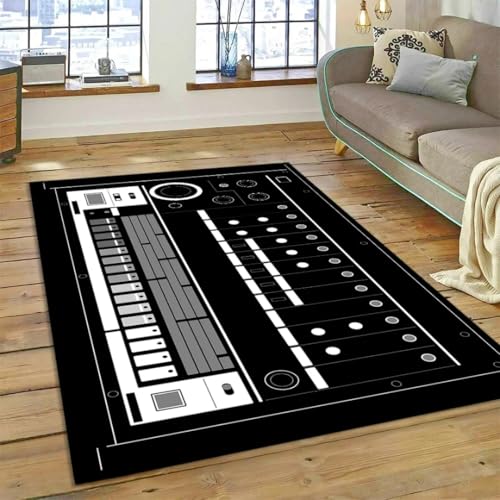JIEDEDIAM Vinyl-Schallplatten-Musik-DJ-Bildschirm-Band-Teppich, Schlafzimmer-Wohnzimmer-Heimdekoration, Kinderspiel-Krabbelbodenmatte JIEDEDIAM Vinyl-Schallplatten-Musik-DJ-Bildschirm-Band-Teppich, Schlafzimmer-Wohnzimmer-Heimdekoration, Kinderspiel-Krabbelbodenmatte von JIEDEDIAM