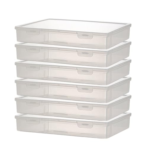 JIEHIN 6 Stück Archivbox A4 Kunststoff, 32,5 x 23 x 5 cm Mehrzweck Aufbewahrungsbox mit Deckel, Dokumentenbox A4 Plastikbox, Papier Organizer Box A4 Kunststoff für Dokumente Foto Briefe JIEHIN 6 Stück Archivbox A4 Kunststoff, 32,5 x 23 x 5 cm Mehrzweck Aufbewahrungsbox mit Deckel, Dokumentenbox A4 Plastikbox, Papier Organizer Box A4 Kunststoff für Dokumente Foto Briefe von JIEHIN