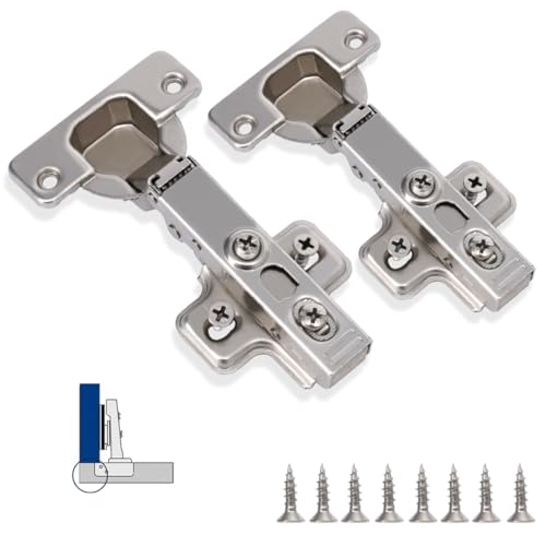 JIELIANWL 2er-Set Scharniere (neu) mit Softclose für Besta mit 2 Scharniere und 8 Schrauben（A） von JIELIANWL