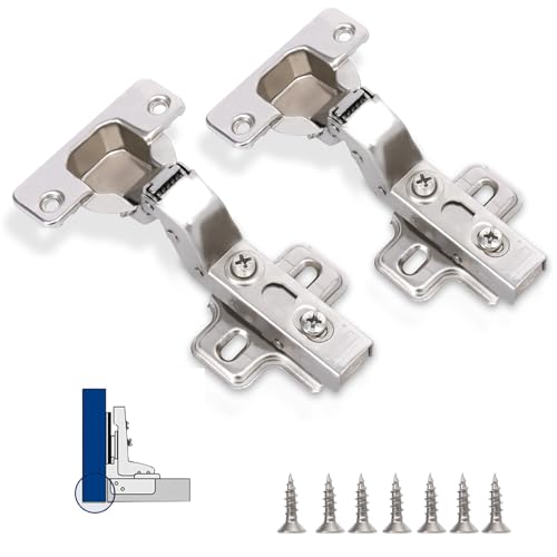 JIELIANWL 2er-Set Scharniere (neu) mit Softclose für Besta mit 2 Scharniere und 8 Schrauben（C） von JIELIANWL