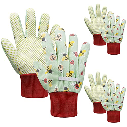 JIERTOP 3 Paar Kinder Gartenhandschuhe Schutzhandschuhe Handschuhe für Kinder im Alter von 3–6 Jahren 6–9 Jahren 10–15 Jahren Arbeitshandschuhe für Garten und Hausarbeit Mehrfarbig JIERTOP 3 Paar Kinder Gartenhandschuhe Schutzhandschuhe Handschuhe für Kinder im Alter von 3–6 Jahren 6–9 Jahren 10–15 Jahren Arbeitshandschuhe für Garten und Hausarbeit Mehrfarbig von JIERTOP