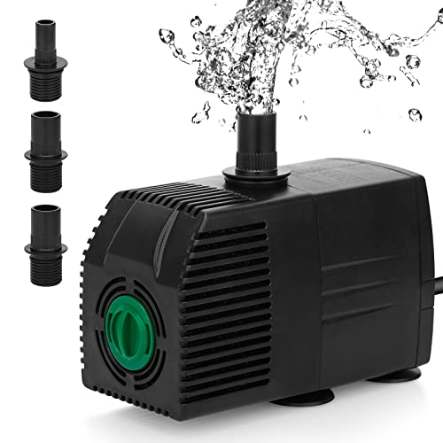 JIERTOP Aquariumpumpe 1100 L/H Teichpumpe Ultra leise Geräusche mit 1,83 m Netzkabel Wasserpumpe mit 4 starken Saugnäpfen und 3 Düsen für Springbrunnen Aquarium Hydrokultur Garten Teich JIERTOP Aquariumpumpe 1100 L/H Teichpumpe Ultra leise Geräusche mit 1,83 m Netzkabel Wasserpumpe mit 4 starken Saugnäpfen und 3 Düsen für Springbrunnen Aquarium Hydrokultur Garten Teich von JIERTOP