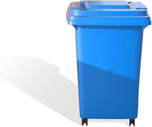 JIESOO 50L 100L 120L 240L Mülleimer Außenbereich Mülleimer Privaten Und Gewerblichen Bereich Mit Deckel Und Rädern For Hinterhof, Garage, Deck(Blue,50L) von JIESOO