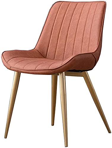 JIESOO Esszimmermöbel Küche Esszimmerstühle Gold Metallbeine Rückenlehne Tisch Stühle PU-Leder Küche Wohnzimmer Büro Empfangsstuhl (T2) von JIESOO