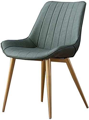 JIESOO Esszimmermöbel Küche Esszimmerstühle Gold Metallbeine Rückenlehne Tisch Stühle PU-Leder Küche Wohnzimmer Büro Empfangsstuhl (T5) von JIESOO
