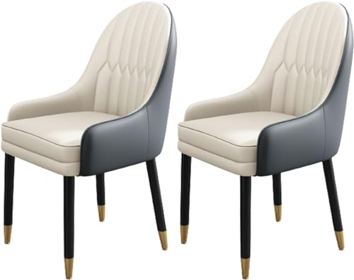 JIESOO Esszimmerstühle 2er-Set Gepolsterte Küchenstühle Wohnzimmer-Empfangssessel mit Massivholzbeinen for Küche Esszimmer Büromöbel Schlafzimmer(C) von JIESOO