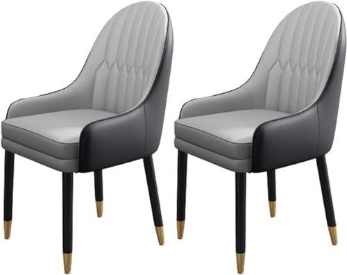 JIESOO Esszimmerstühle 2er-Set Gepolsterte Küchenstühle Wohnzimmer-Empfangssessel mit Massivholzbeinen for Küche Esszimmer Büromöbel Schlafzimmer(D) von JIESOO