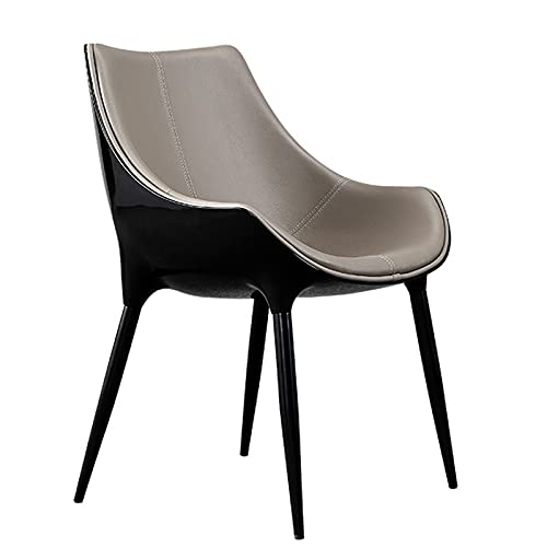JIESOO Esszimmerstühle Modernen Design,Küchen-Wohnzimmer-Stühle,Leder Mit Hoher Rückenlehne, Gepolsterte, Weiche Sitzakzent-Stühle，Konische Stahlfüße Einfach Zu Montieren(B) von JIESOO