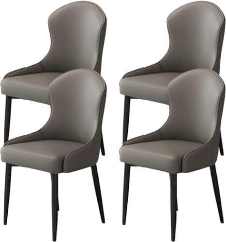 JIESOO Esszimmerstühle Zu Hause 4er-Set Moderne Wohnzimmerstühle Aus Kunstleder Mit Metallbeinen for Esszimmer, Küche, Wohnzimmer(F,Black Gold Chair Legs) von JIESOO