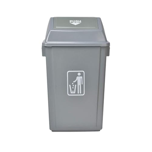 JIESOO Küchenmülleimer Gewerbekorb Outdoor Kunststoff Mülleimer Mit Deckel Shake, Müllkorb Klassifizierung für Hotelgemeinschaft, 4 Modelle Optionale Abfalleimkorb (23L) von JIESOO
