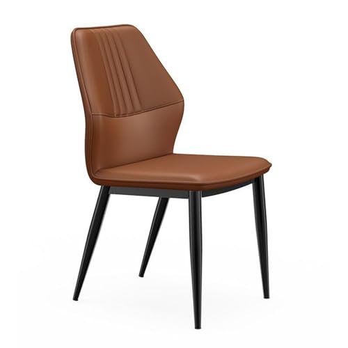 JIESOO Mit PU-Leder Gepolsterte Esszimmerstühle Wohnzimmerstühle mit Metallbeinen, Küchenstuhl, Frisiertischstuhl for Esszimmer, Küche, Wohnzimmer, Büro(Coffee Color) von JIESOO