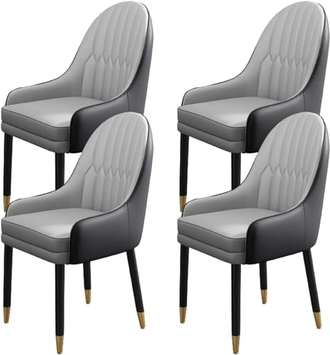 JIESOO Moderne Esszimmerstühle 4er-Set Moderne mit Mikrofaserleder Gepolsterte Küchenstühle mit Metallbeinen Und Ergonomischer Rückenlehne for Wohnzimmer Esszimmer Schlafzimmer(C) von JIESOO