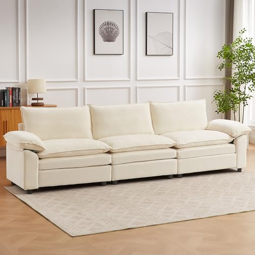 JIEXI Ecksofa Mit Schlaffunktion, Sofas Und Couchs, Modulares Ecksofa, Wohnlandschaft U Form, L Form Eckcouch, Für Couch Wohnzimmer Schlafzimmer Büro Wohnung, Chenille-Stoff 288 x 75 cm von JIEXI