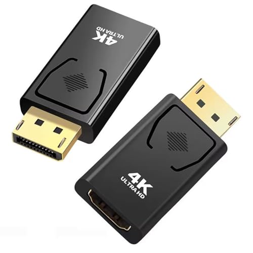 JIEYUCHU 4K DisplayPort auf HDMI Adapter 2 Stück, DP PC zu HDMI Monitor Konverter Kompatibel mit Laptop, Monitor, TV, Projektor JIEYUCHU 4K DisplayPort auf HDMI Adapter 2 Stück, DP PC zu HDMI Monitor Konverter Kompatibel mit Laptop, Monitor, TV, Projektor von JIEYUCHU