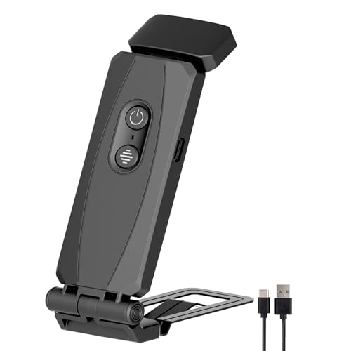 JIEYUCHU Leselampe Buch Klemme, USB C Buchlicht Leselampe mit 3 Farbtemperatur Modi & 5 Helligkeit Dimmbar, Wiederaufladbar Leselicht, Mini LED Leselampe für Buchliebhaber (Schwarz) von JIEYUCHU