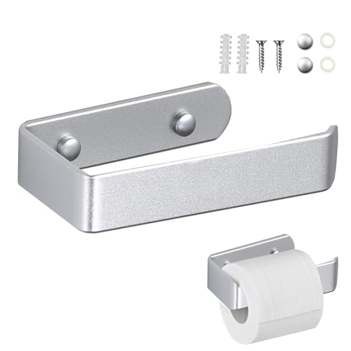 JIEYUCHU Toilettenpapierhalter Ohne Bohren, Klopapierhalter Rollenhalter, Rostfrei Toilettenpapierhalter, Papierhalter Klorollenhalter für Toilette Badezimmer Küche, Einfaches Design (Silber) von JIEYUCHU