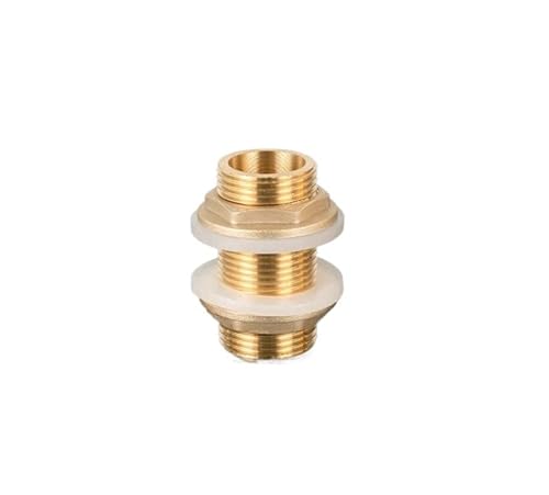 JIEYUZYUO 1 Stück 1/2" 1/4" Messing-Wassertankanschluss Silikondichtung Kupferrohr Fischtank Kupplungsverbindung Gartenbewässerungsrohr Schlauchadapter/15 von JIEYUZYUO