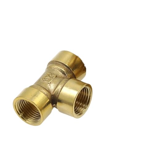 JIEYUZYUO 1 Stück 1/8" 1/4" 3/8" 1/2" 3/4" Bsp Innengewinde 3-Wege T-Stück Messing Rohrverschraubung Adapter Kupplung Anschlussstück Für Wasser, Brenngas/03 Female von JIEYUZYUO