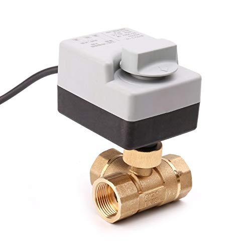JIEYUZYUO 1 Stück 3-Wege-Elektrokugelhahn Mit Drei Drähten Und Zwei Steuerungen, Für Klimaanlagen, Ac 220 V/Dn15/220V von JIEYUZYUO