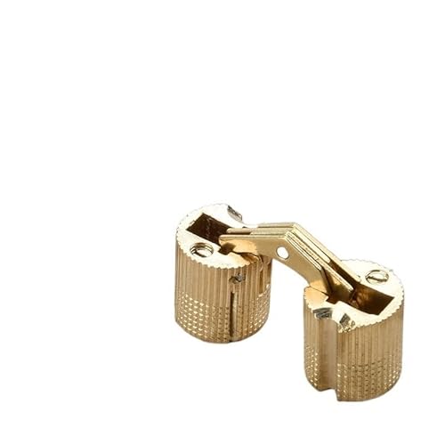 JIEYUZYUO 1 Stück Möbelscharniere Aus Kupfermessing, 8–18 Mm, Zylindrisch, Für Versteckte Schranktüren, Für Beschläge/12Mm von JIEYUZYUO