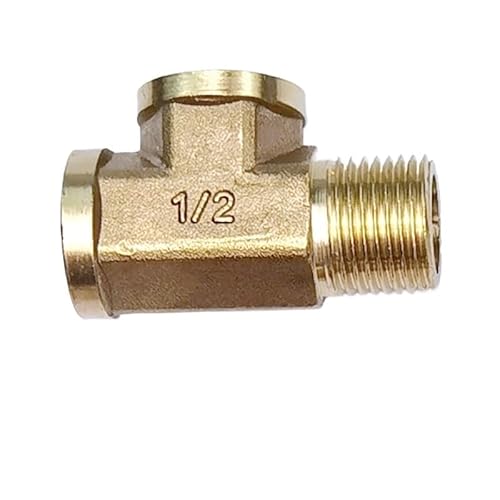 JIEYUZYUO 1 Stück Pneumatische Messingrohrverschraubung Außen-/Innengewinde 1/8" 1/4" 3/8" 1/2" Bsp T-Stück Kupferfittings Wasser Öl Gas Adapter/Female-F-M/3/8" von JIEYUZYUO