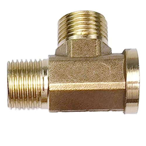 JIEYUZYUO 1 Stück Pneumatische Messingrohrverschraubung Außen-/Innengewinde 1/8" 1/4" 3/8" 1/2" Bsp T-Stück Kupferfittings Wasser Öl Gas Adapter/Male-M-F/1/4" von JIEYUZYUO