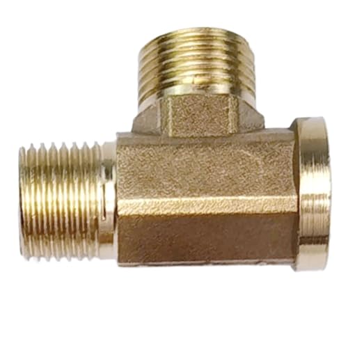 JIEYUZYUO 1 Stück Pneumatische Messingrohrverschraubung Außen-/Innengewinde 1/8" 1/4" 3/8" 1/2" Bsp T-Stück Kupferfittings Wasser Öl Gas Adapter/Male-M-F/3/8" von JIEYUZYUO