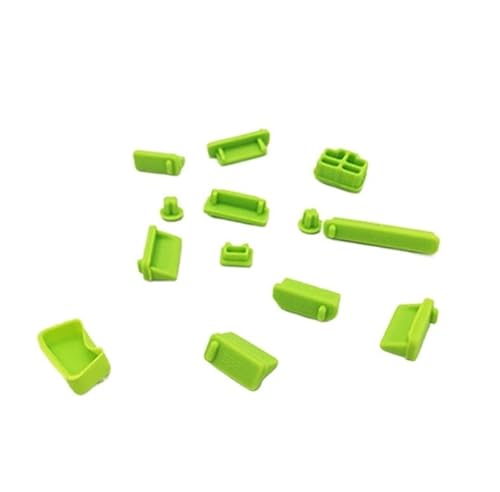 JIEYUZYUO 13/16 Stück Bunte Silikon-Staubschutzkappen, Laptop-Staubschutz, Computerzubehör/16Pcs Green von JIEYUZYUO